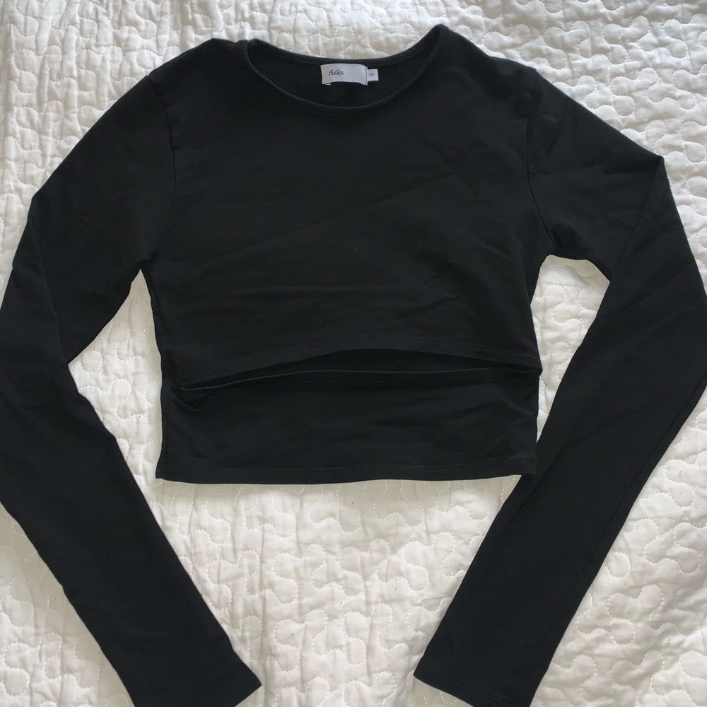 Women’s Black Adika Holiston Crop Top in size Small